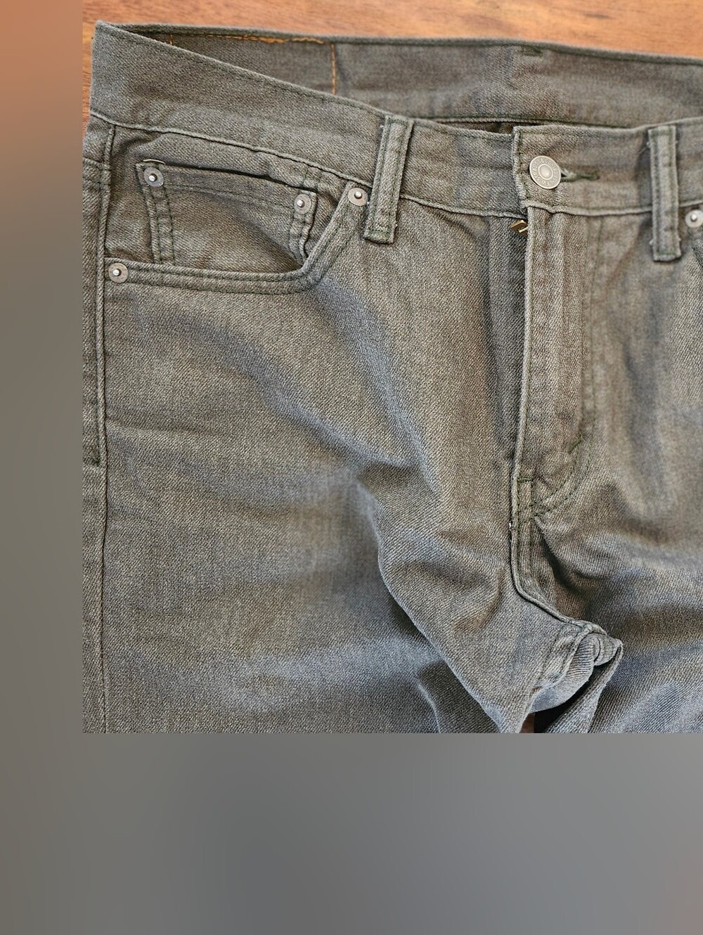 Mens Gray Levi Strauss 511 32 X 34 Softer Feel - Picture 2 of 9